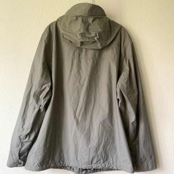 The North Face Grey Nylon Polyester Windbreak Waterproof Hood Parka Jacket Sz L - Picture 7 of 16
